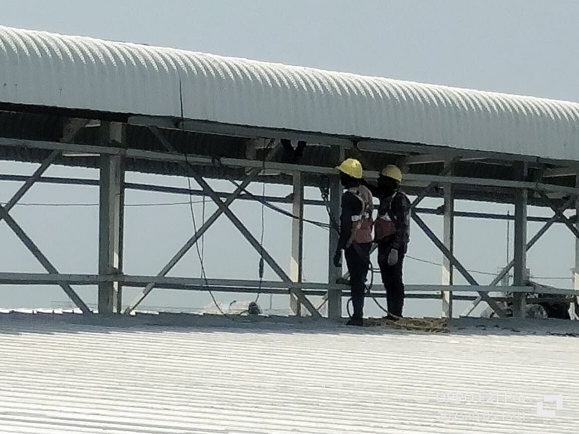 Industrial roofing project by Rishonn & Reyansh at